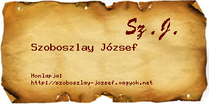 Szoboszlay József névjegykártya